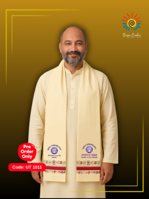 উত্তরীয়-Custom Printed Cotton Scarf/Uttorio